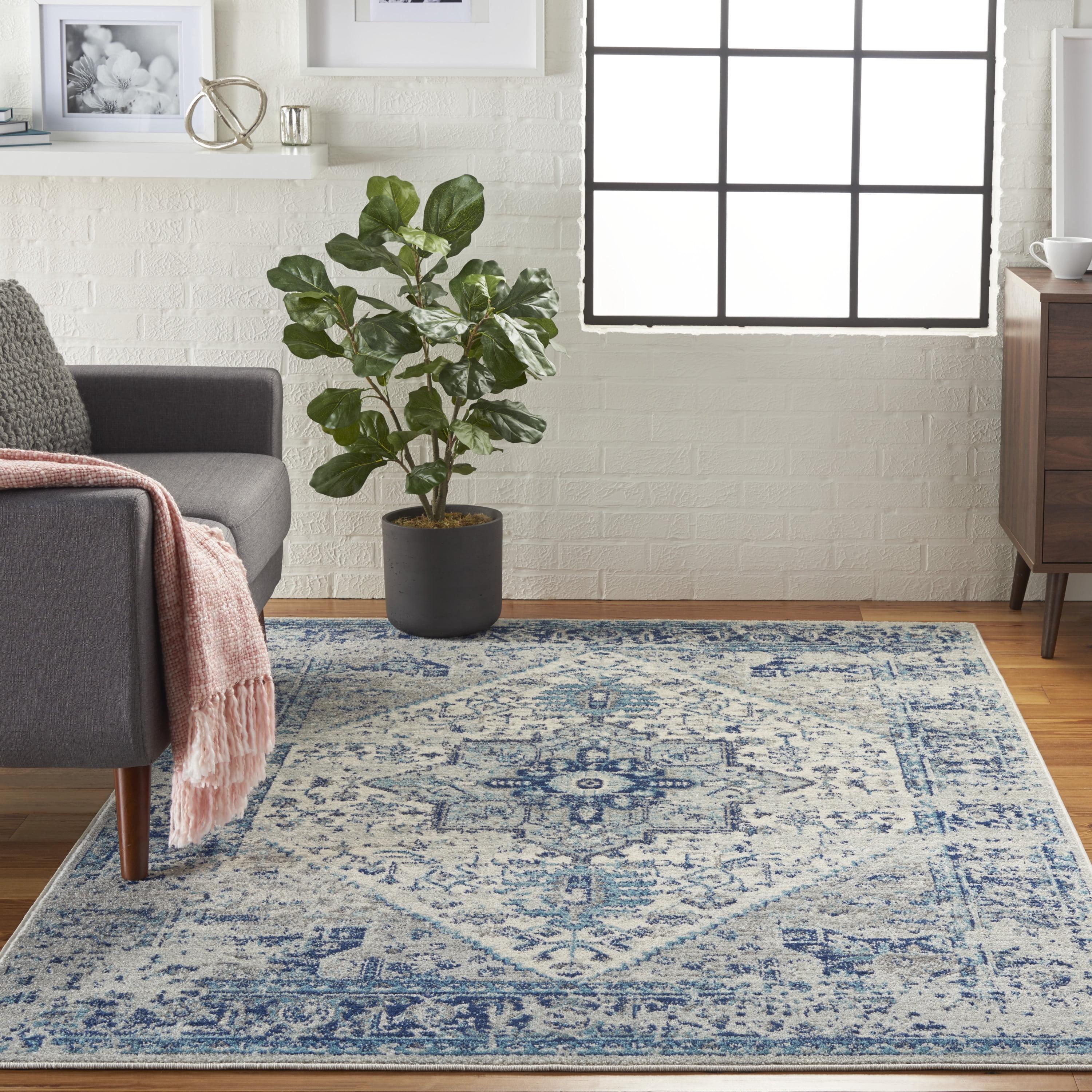 Nourison Tranquil Persian Indoor Rug Ivory Light Blue 5'3" x 7'3"