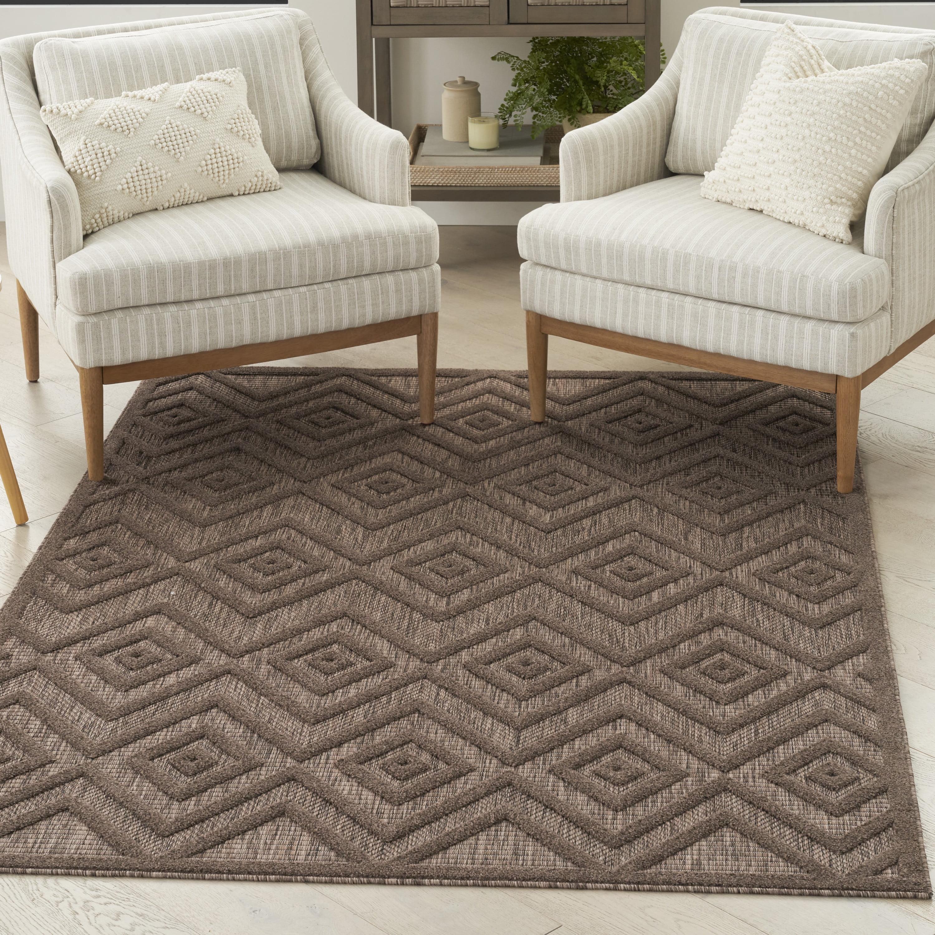 Nourison Versatile Indoor/Outdoor Brown 5' x 7' Area Rug (5x7)