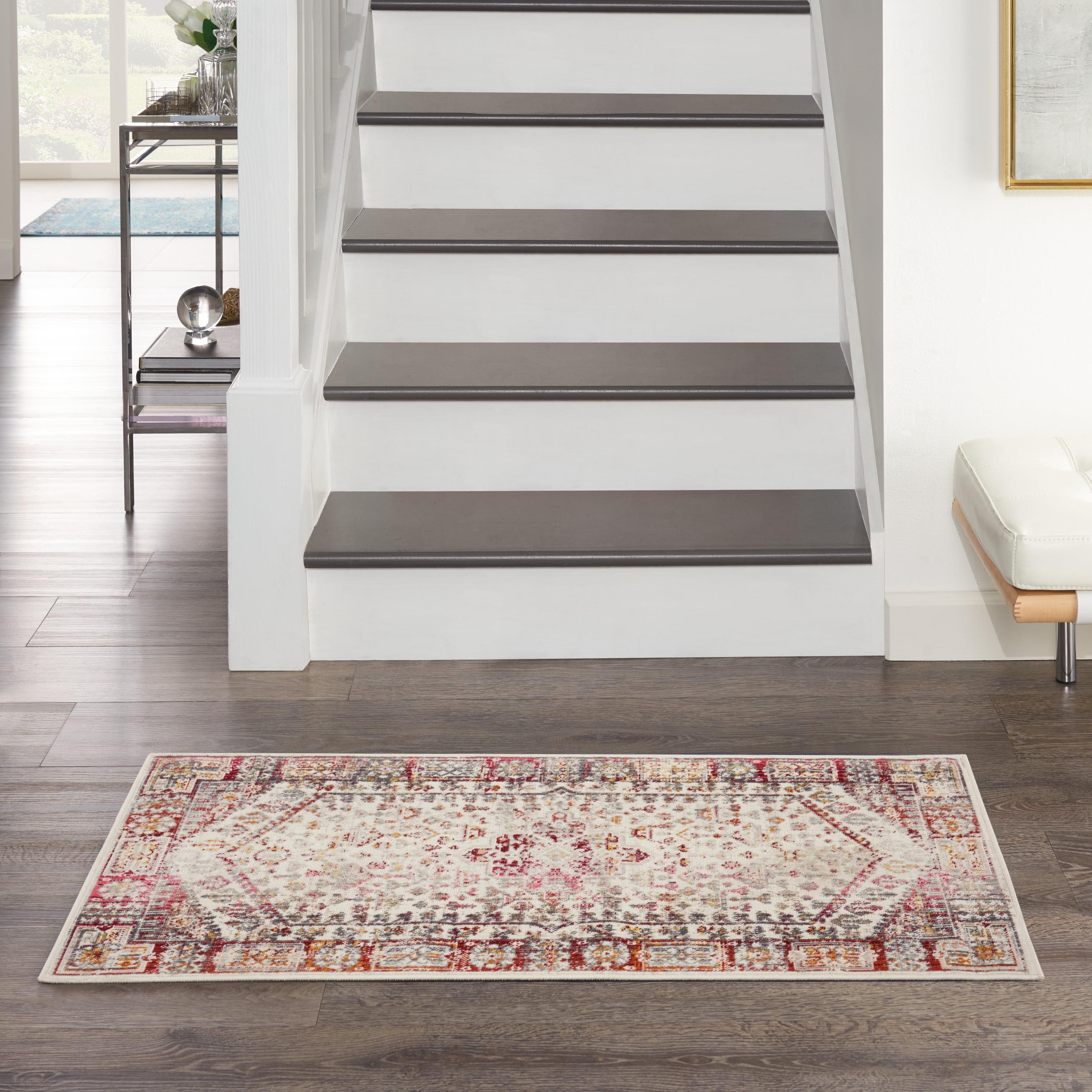 Nourison Vintage Kashan VKA08 Indoor only Area Rug - Ivory Red 2' x 4'