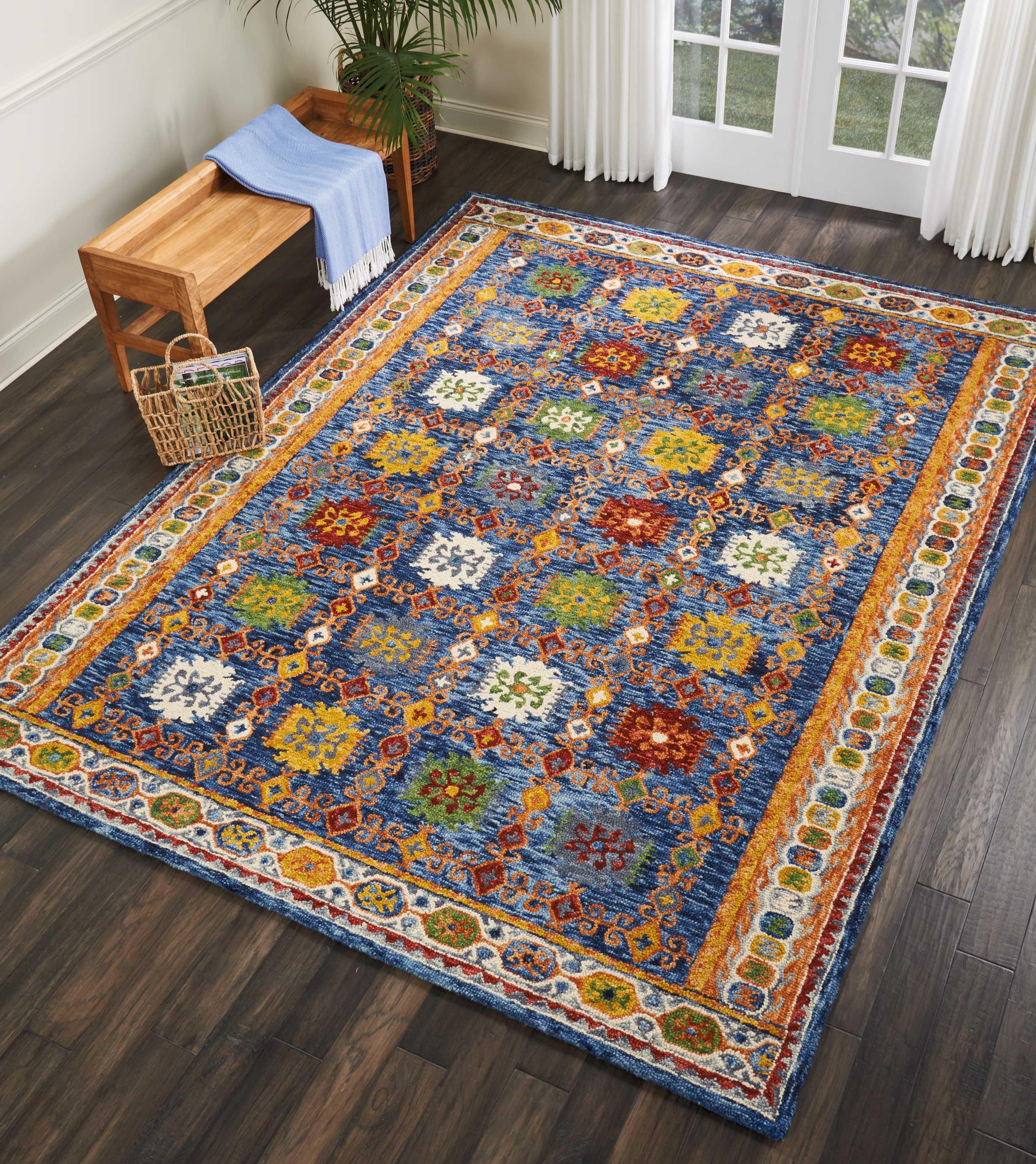 Nourison Vivid Navy Indoor Area Rug VIV09 8'X10'6"