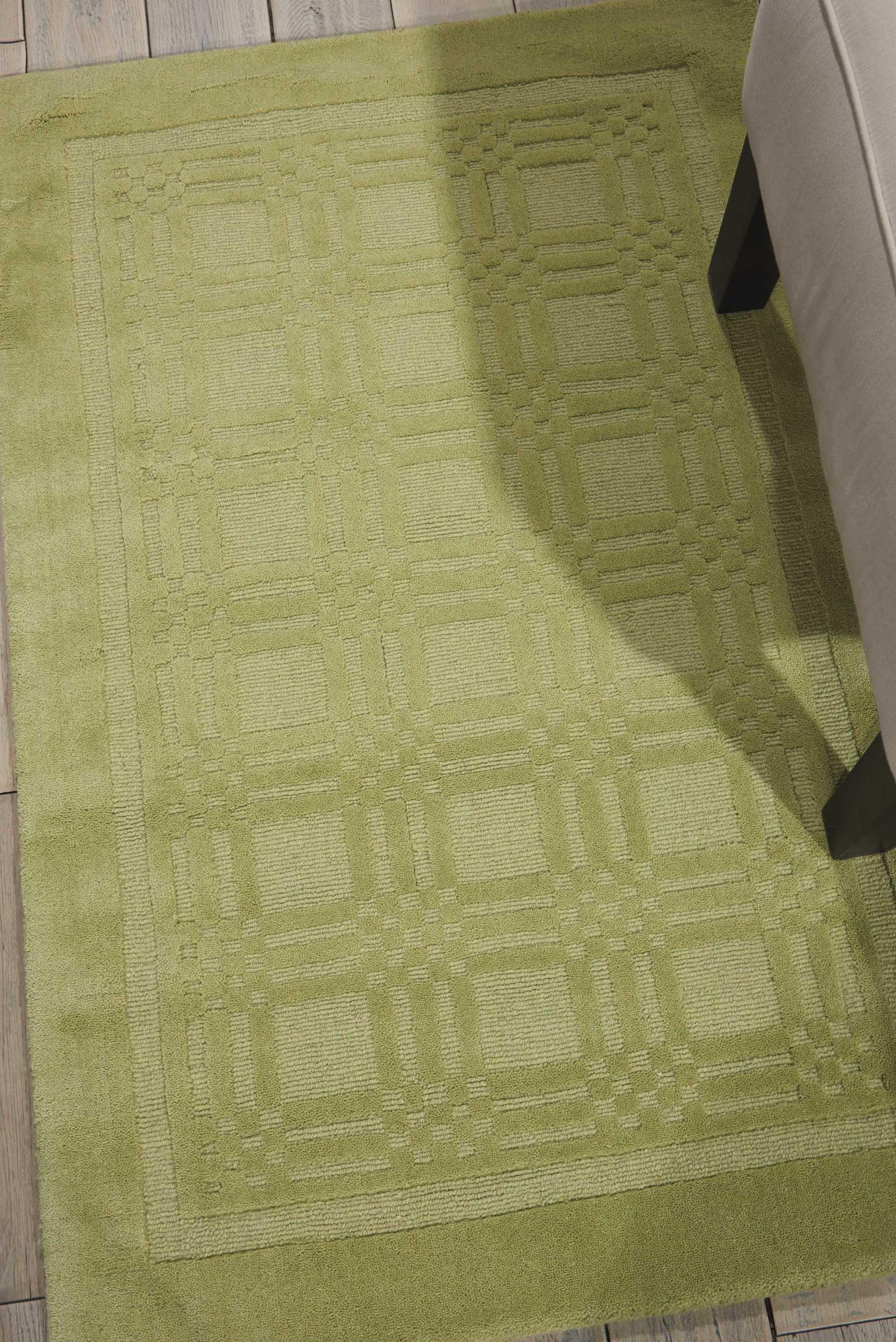 Handmade Lime Wool Tufted Rug 30" x 6" - Stain-Resistant