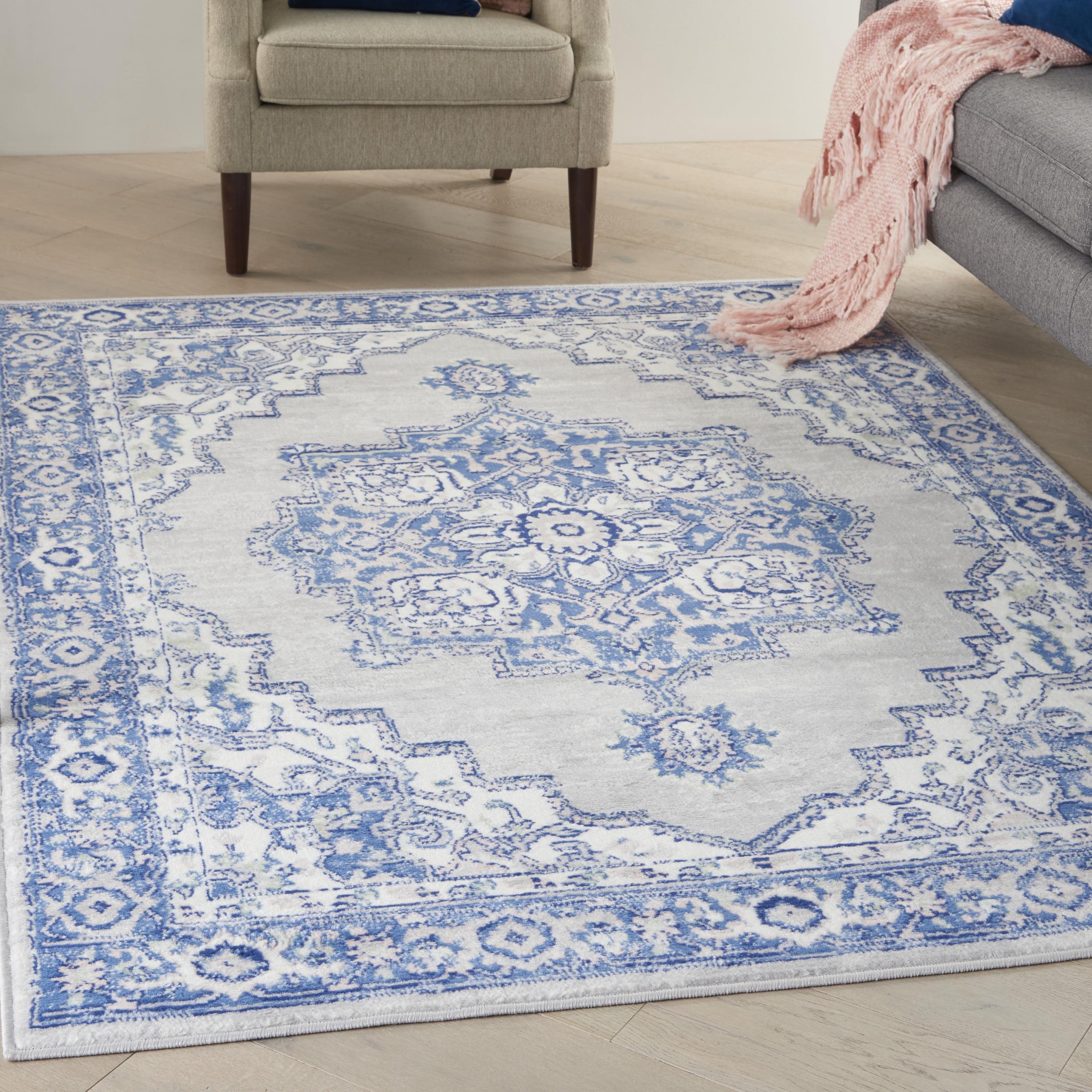 Nourison Whimsicle WHS03 Indoor only Area Rug - Grey Blue 5' x 7'