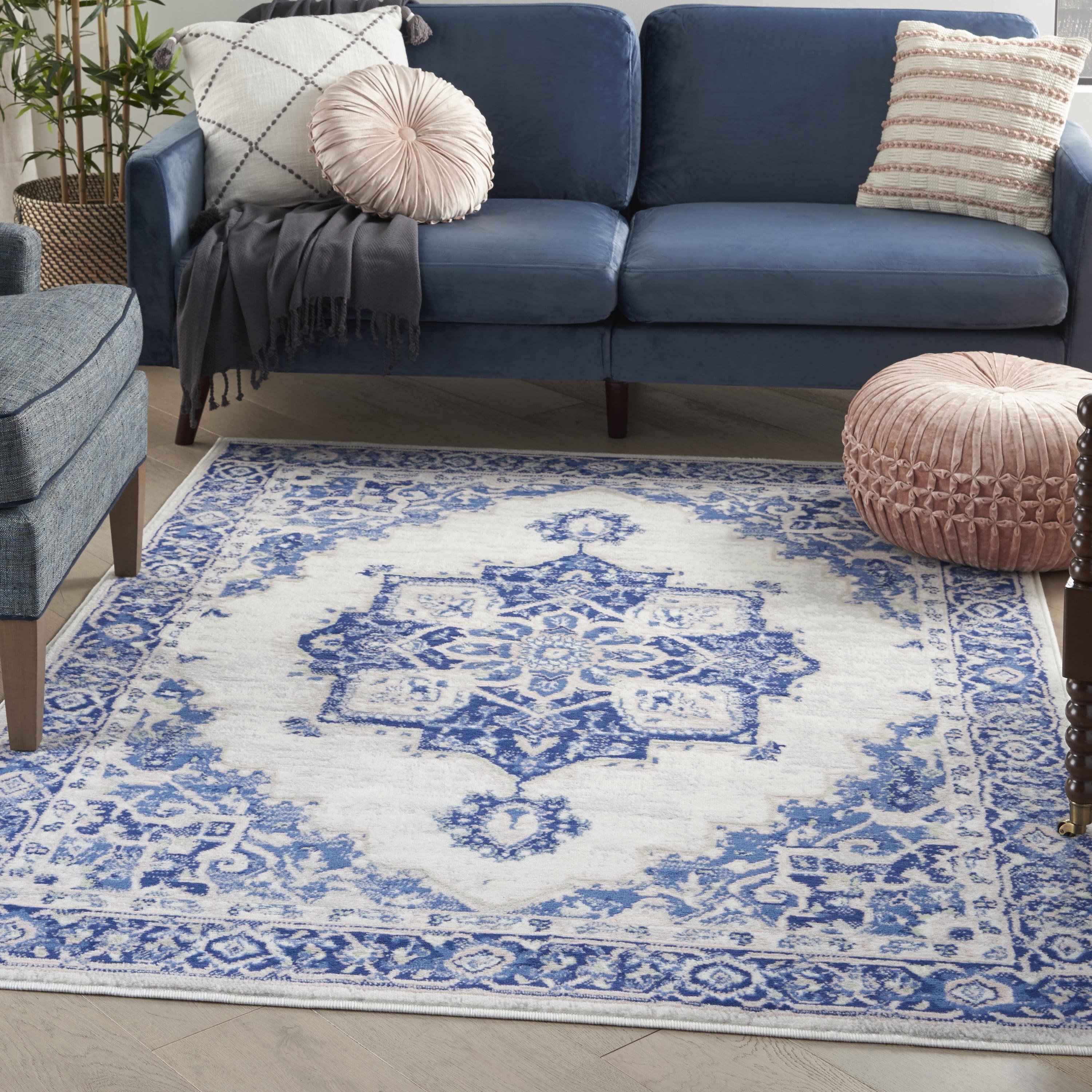 Nourison Whimsicle WHS03 Indoor only Area Rug - Ivory Blue 4' x 6'