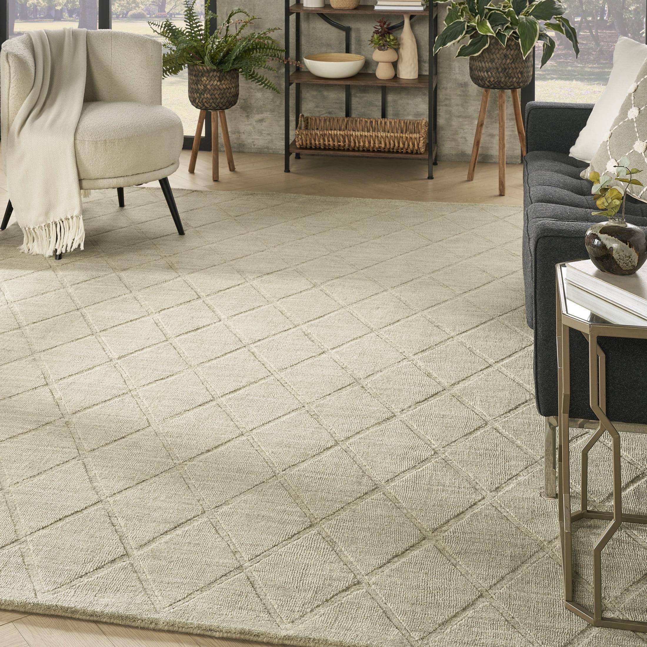 Nourison Wool Haven Sage Modern Wool Indoor Rug
