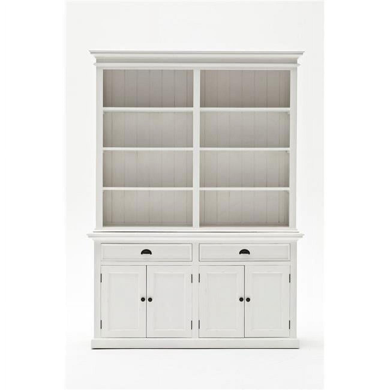 NovaSolo Provence Storage Cabinet with Hutch in Pure White