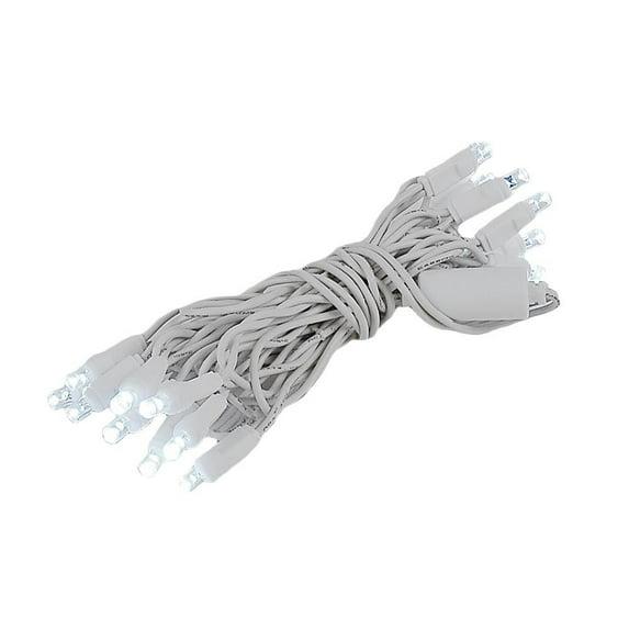 Novelty Lights 10 Light Pure White LED Christmas Craft Mini Light Set (White Wire, 5 Feet)