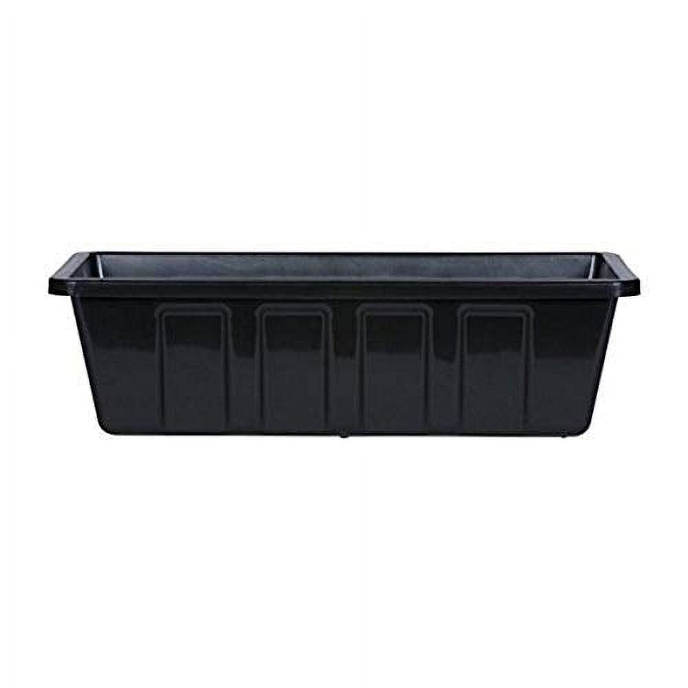 Black 18" UV-Protected Plastic Flower Box Planter