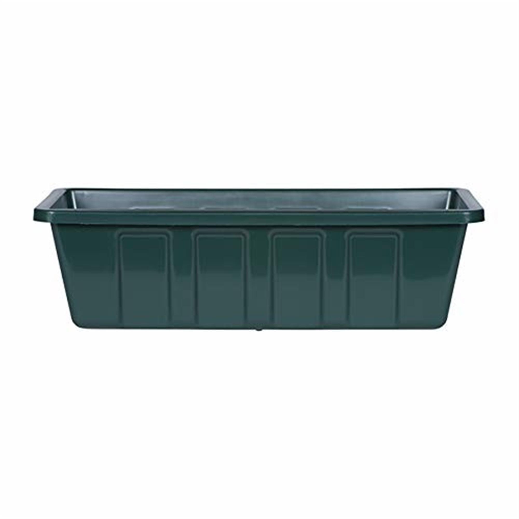 Lancaster Green 17.5" UV-Protected Lightweight Round Flower Box Planter