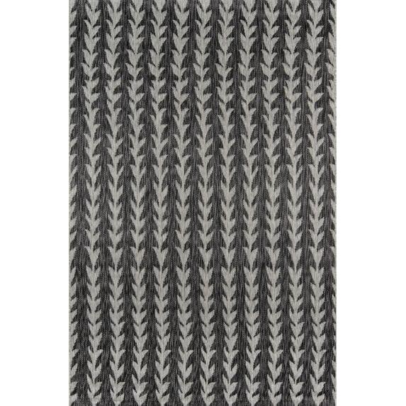 Amalfi Striped Charcoal Indoor / Outdoor Area Rug