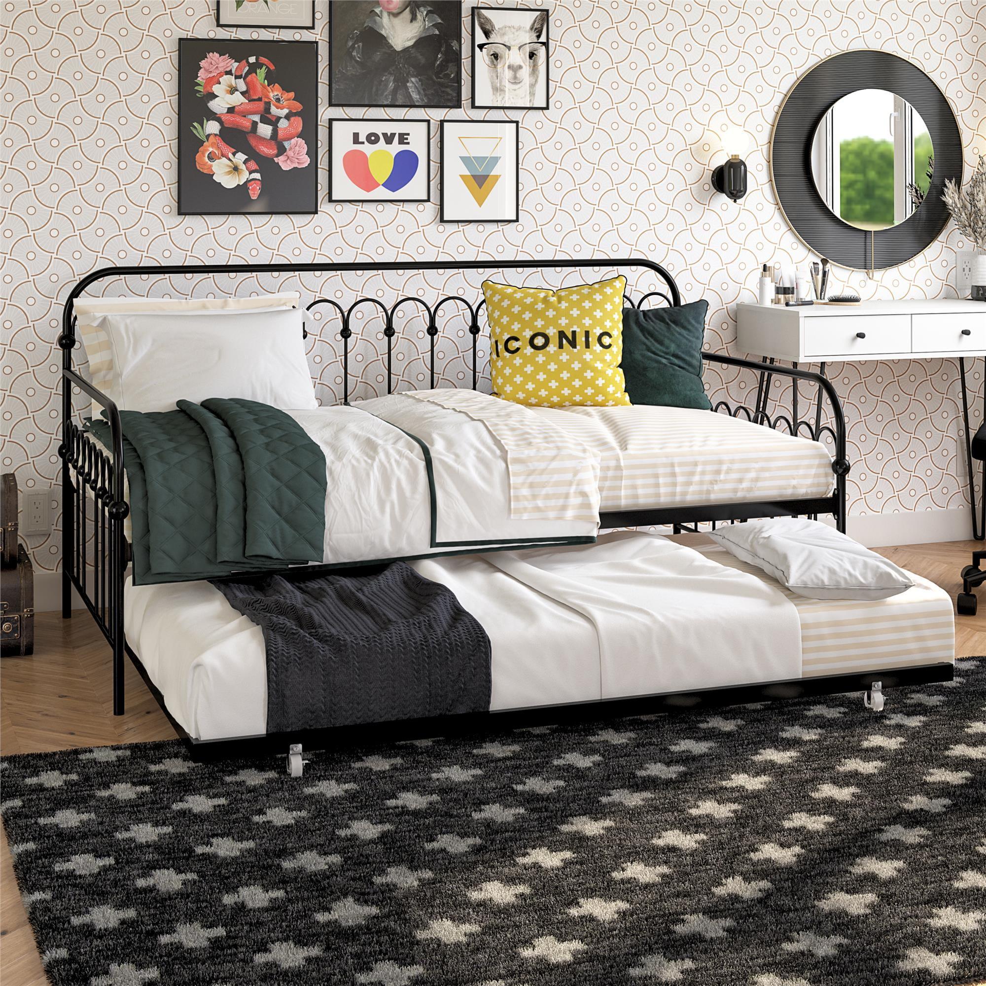 Bright Pop Metal Daybed with Trundle