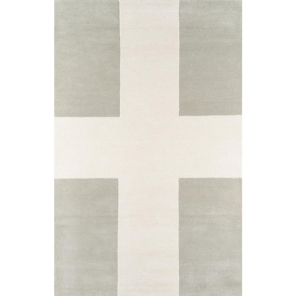 Delmar Geometric Handmade Tufted Wool Gray/Beige Area Rug