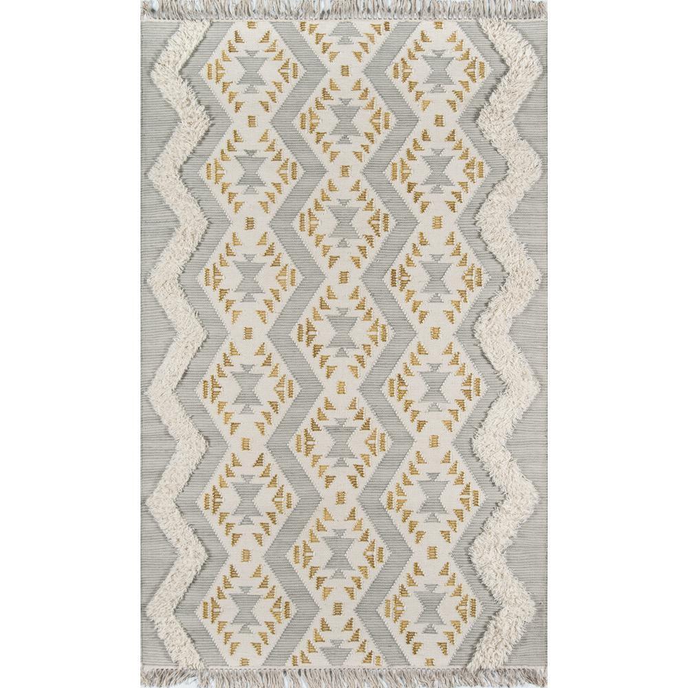 Novogratz by Momeni 3'x5' Indio Area Rug Gray: Traditional Wool, Handmade, Low Pile, Indoor Use