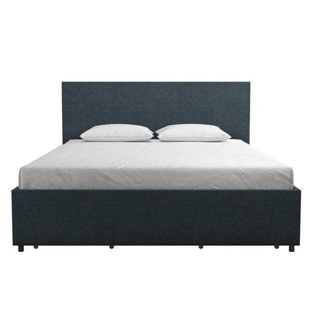 Novogratz Kelly Upholstered Unfinished Platform Storage Bed