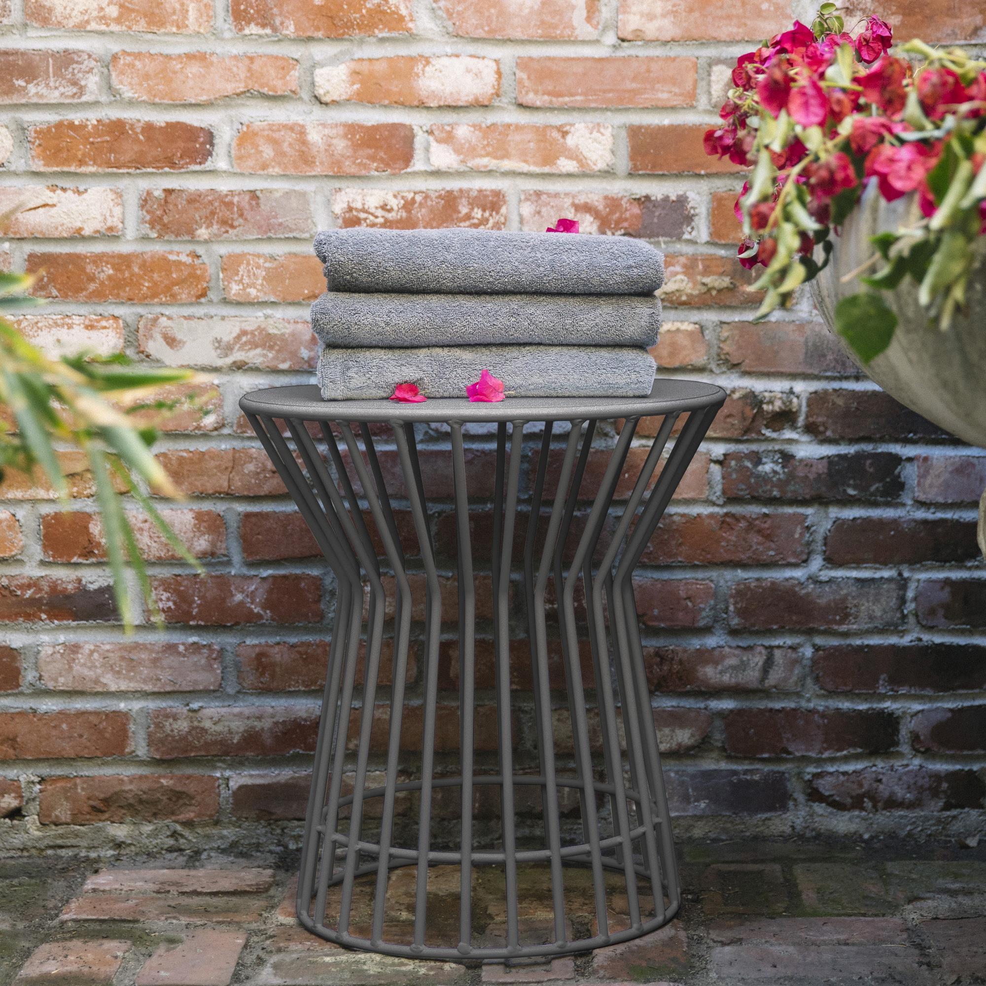 Roberta 20'' Charcoal Metal Multipurpose Outdoor Side Table