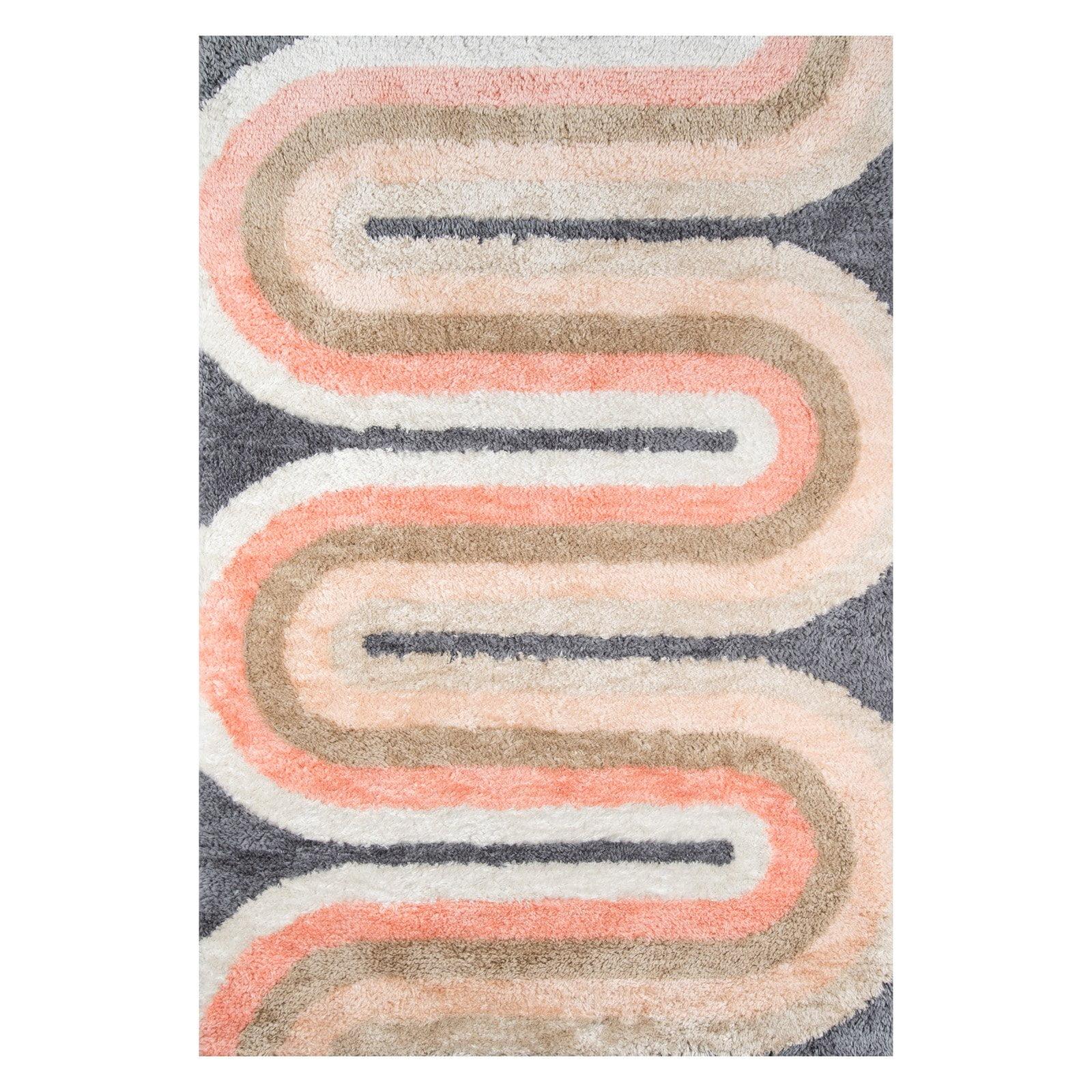 Pastel Prism Hand-Tufted Shag Rug 5' x 7', Stain-Resistant