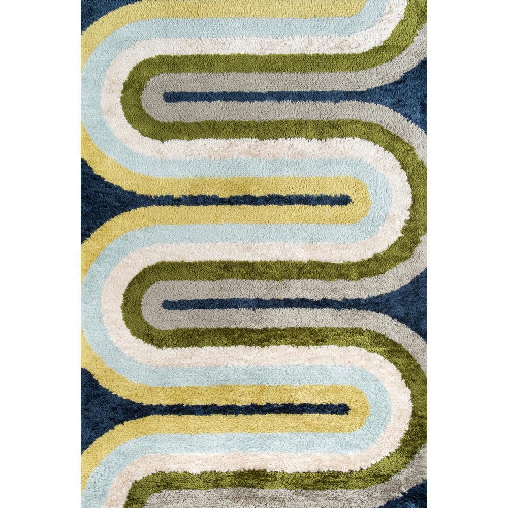 Novogratz Geometric Handmade Area Rug in Green/Yellow/Light Blue