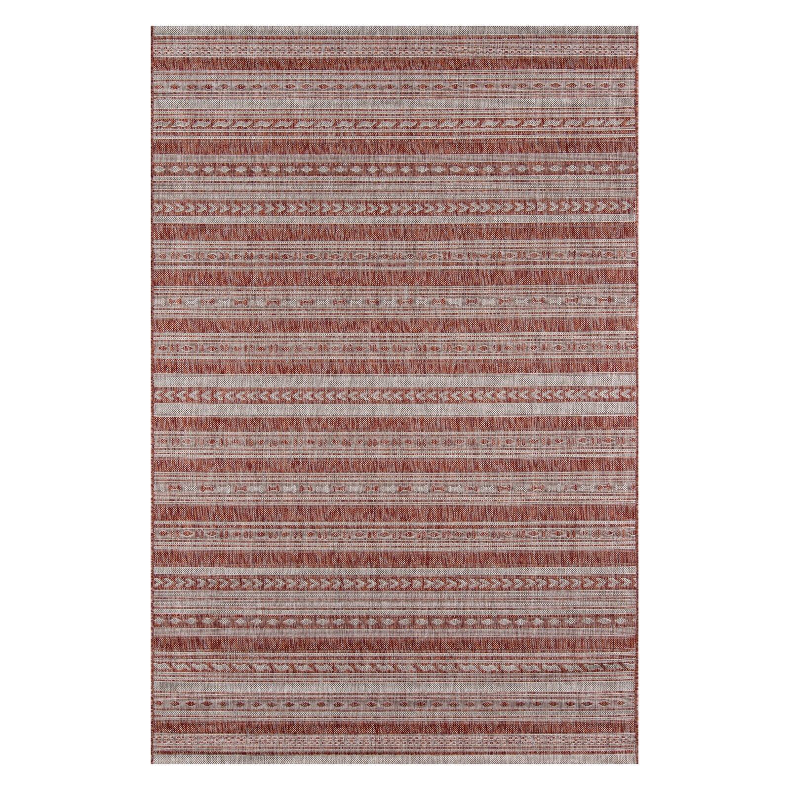 Tuscany Geometric Copper Indoor / Outdoor Area Rug