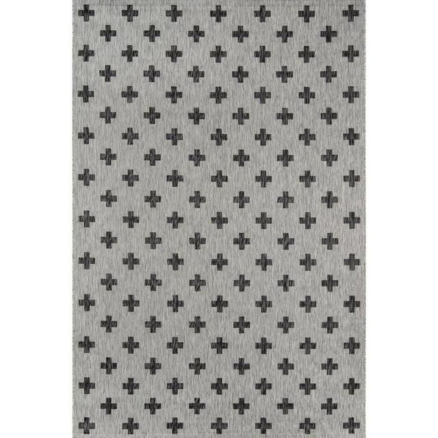 Umbria Polypropylene Gray/Black Rug