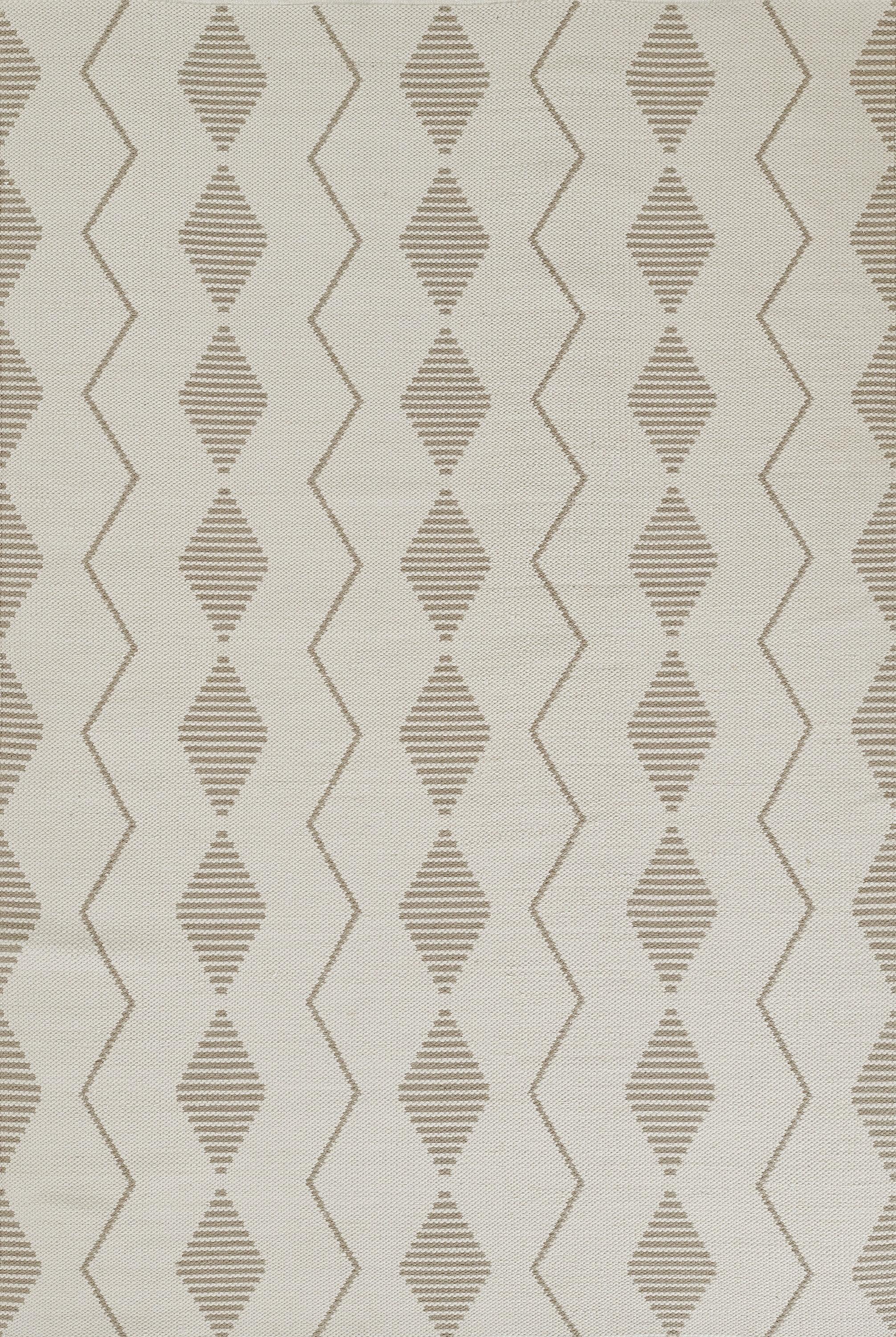 Novogratz by Momeni Malmo Diamond Hand Woven Ivory Area Rug 8' X 10'