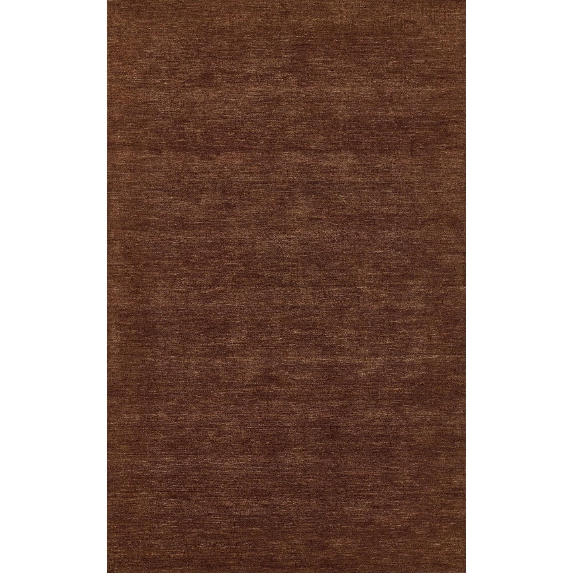 Handmade Copper Wool Rectangular Area Rug 5' x 8'