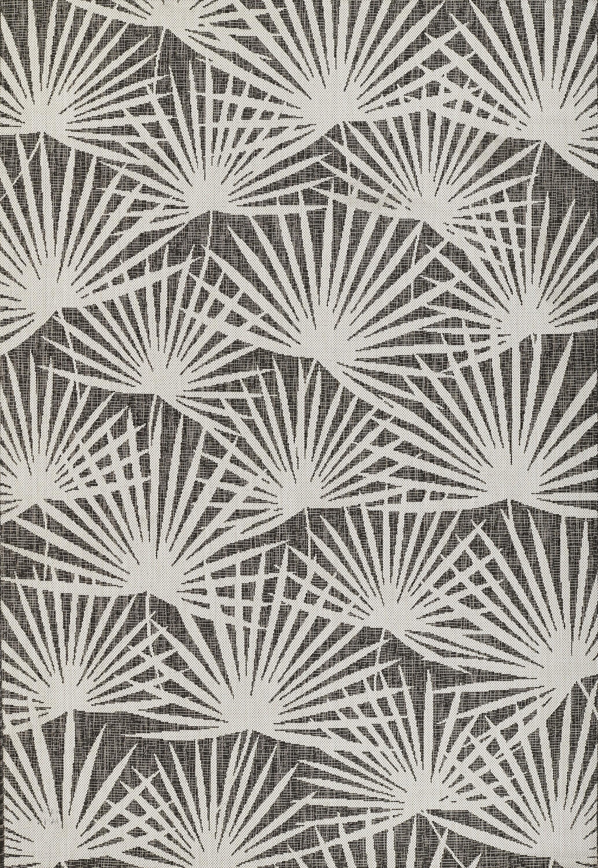 Novogratz Villa Floral Gray/White Indoor / Outdoor Area Rug