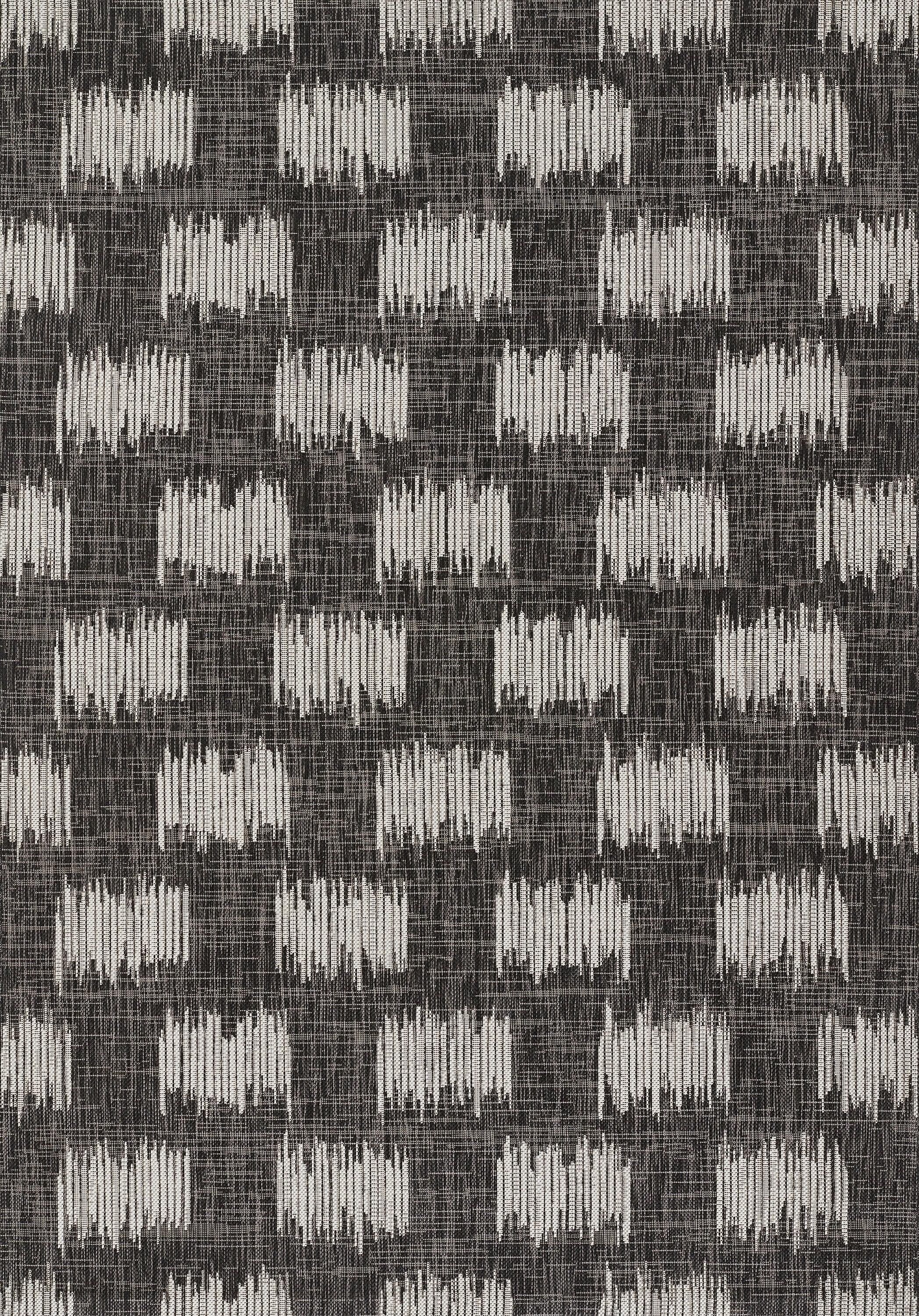 Novogratz by Momeni Villa Turin Charcoal Indoor Outdoor Rug 2' X 3'