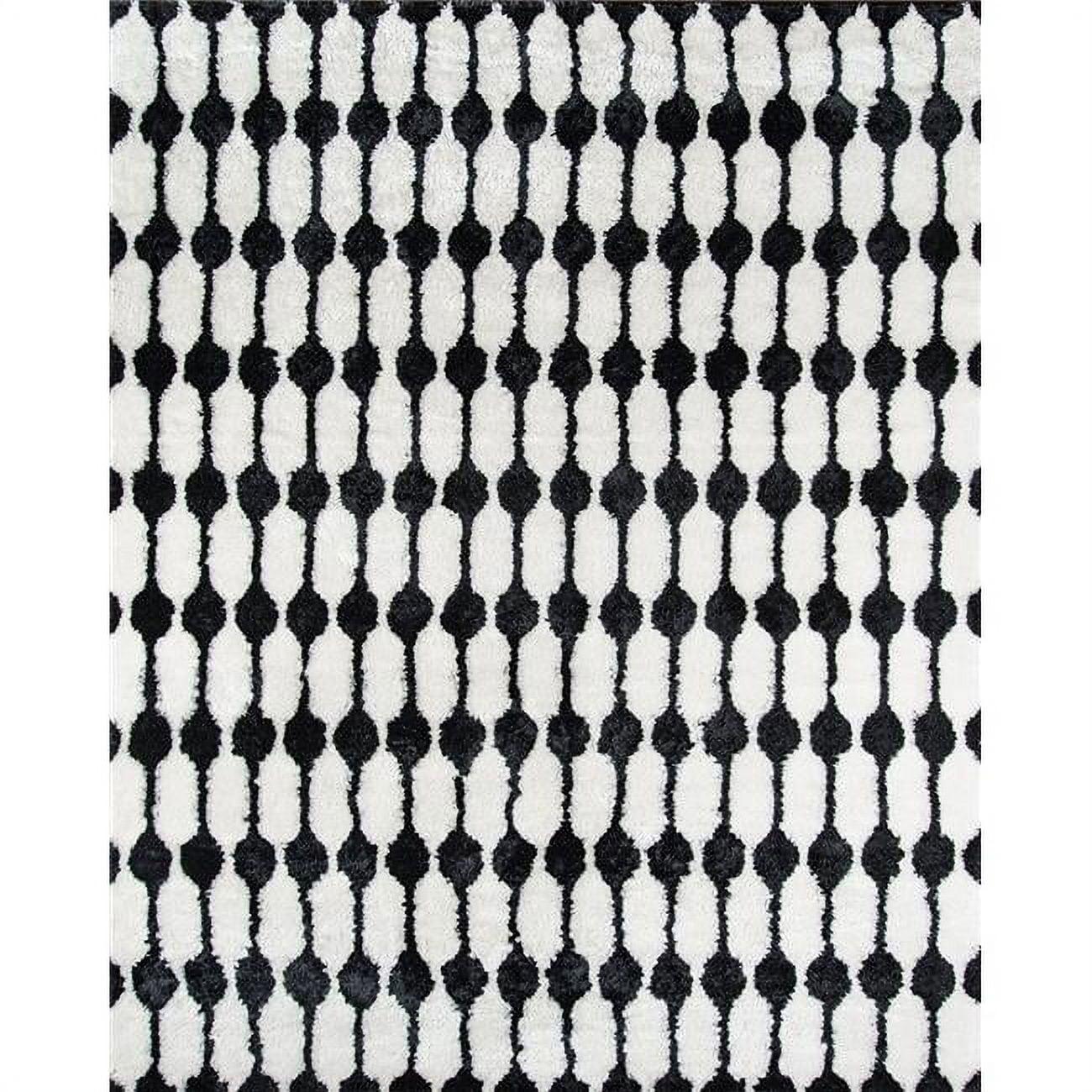 Geometric Handmade Black/Ivory Area Rug