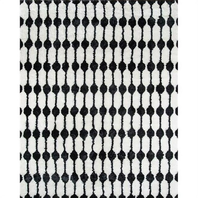 Geometric Handmade Black/Ivory Area Rug
