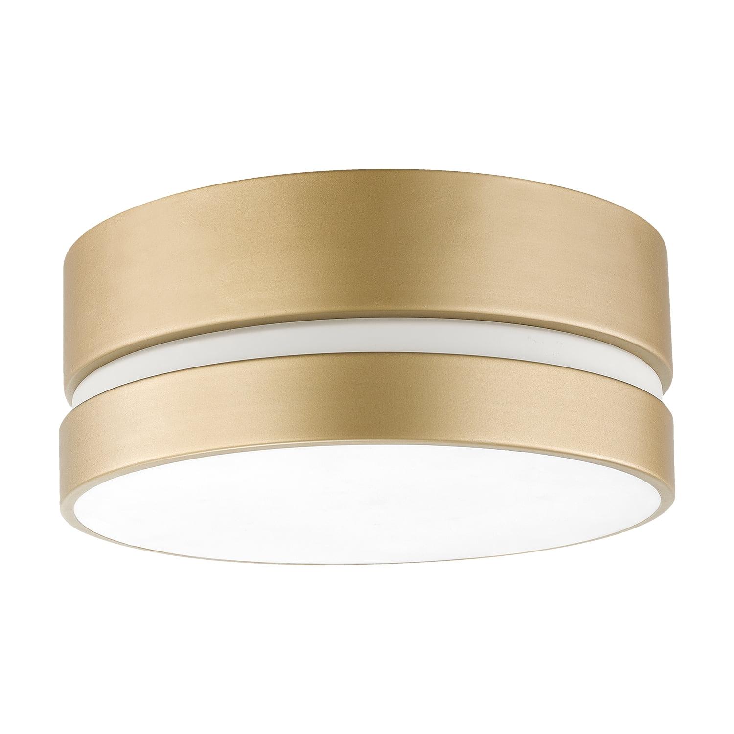 Gold and Frosted Glass Modern Flush Mount Ceiling Light