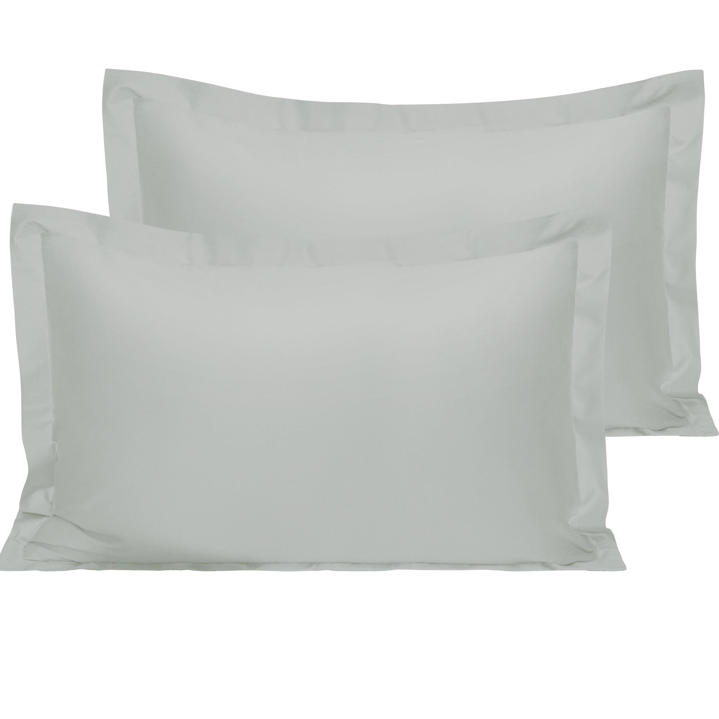 Egyptian Cotton Sham Covers, 500 Thread Count Cotton Sateen Square Pillow Covers - NTBAY (Set of 2)