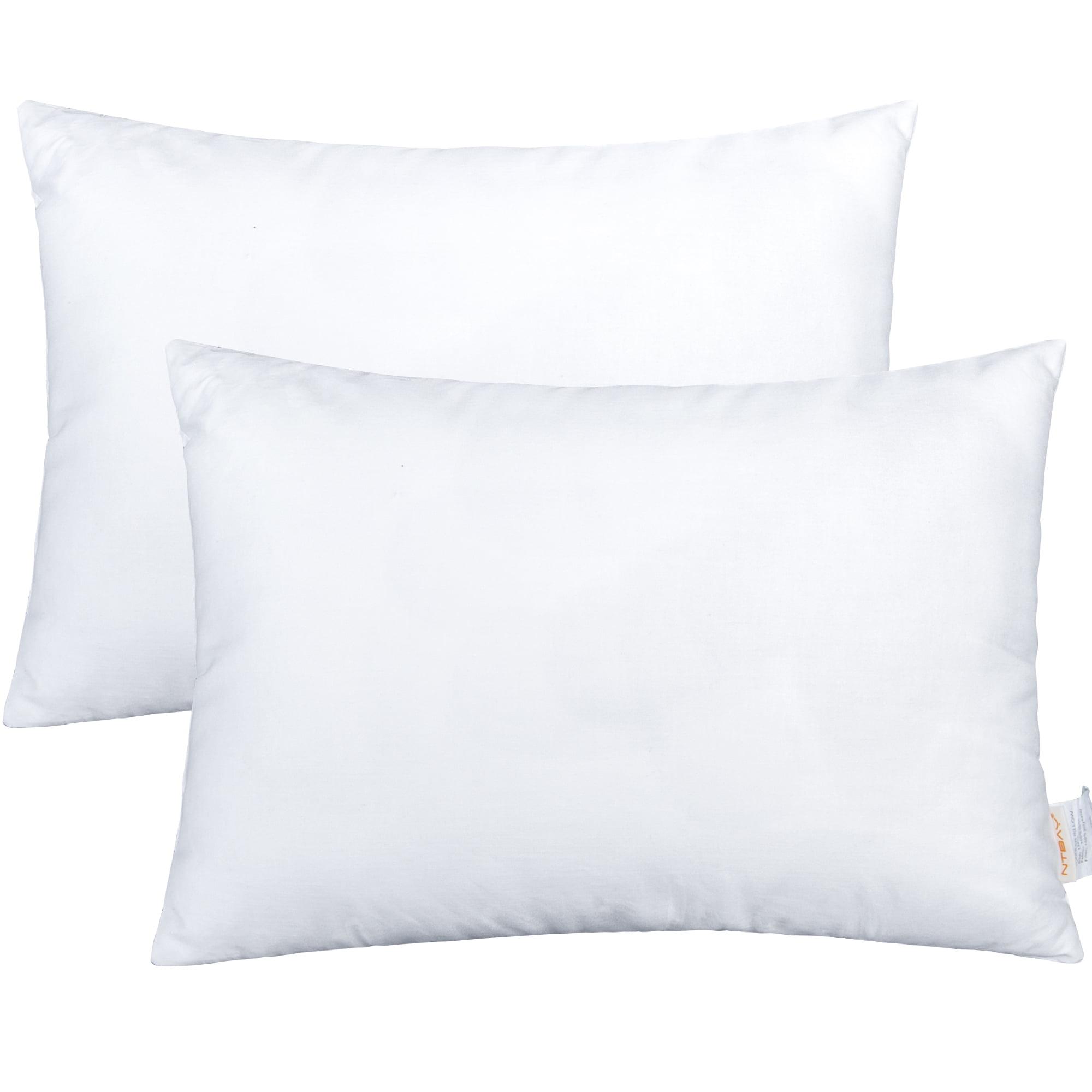 Down Alternative Toddler Pillows, Machine Washable Soft Travel Small Pillows, 13x18 Inches, White - NTBAY