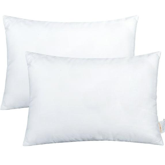 Down Alternative Toddler Pillows, Machine Washable Soft Travel Small Pillows, 13x18 Inches, White - NTBAY