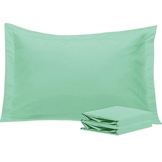 Bed Pillow Shams, 1800 Brushed Microfiber Oxford Pillowcases - NTBAY (Set of 2)