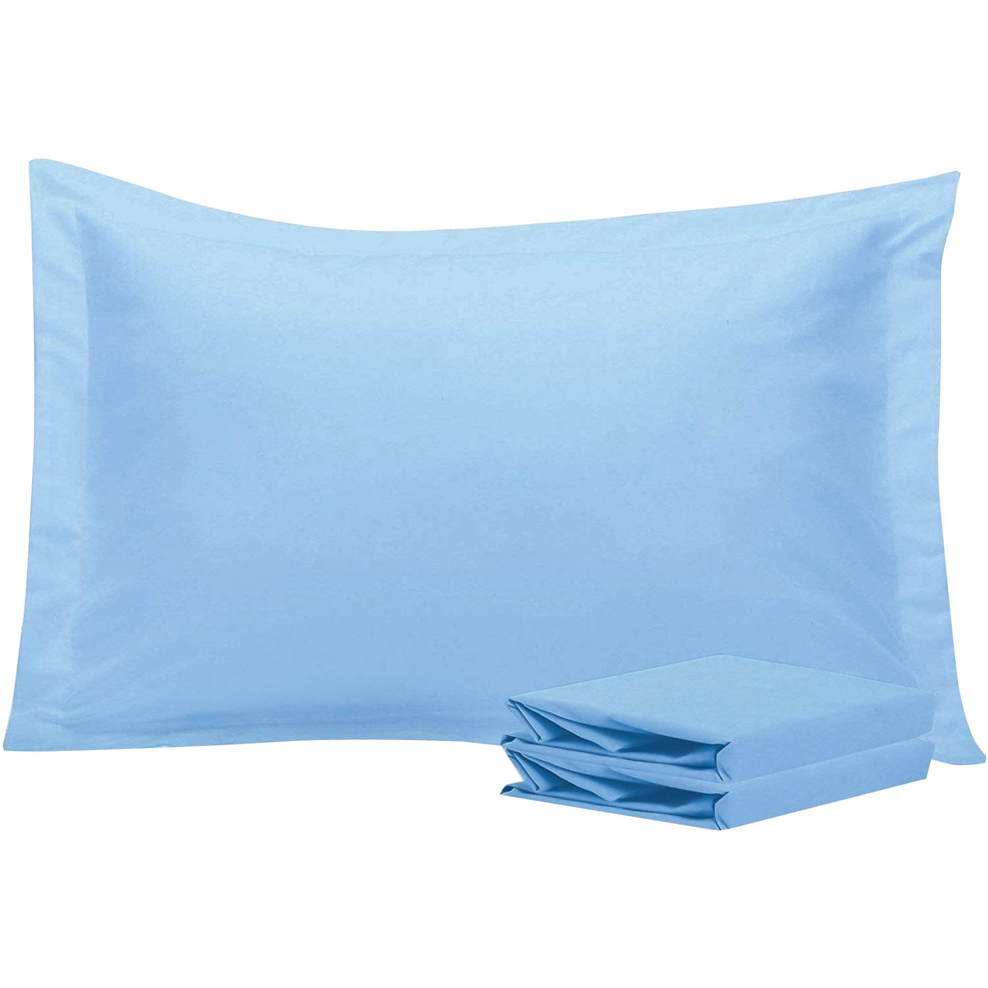 2 Pack Brushed Microfiber Pillow Shams, Super Soft and Cozy Shams, 20x26 Inches, Sky Blue - NTBAY