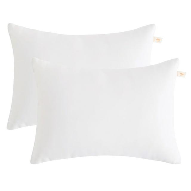 Down Alternative Toddler Pillows, Machine Washable Soft Travel Small Pillows, 13x18 Inches, White - NTBAY