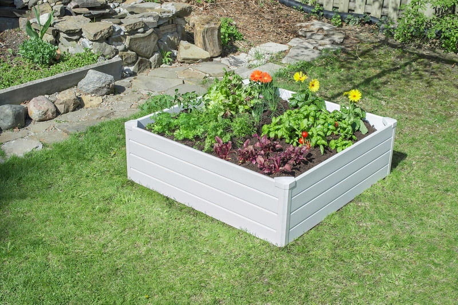 Vita Classic White Vinyl Raised Garden