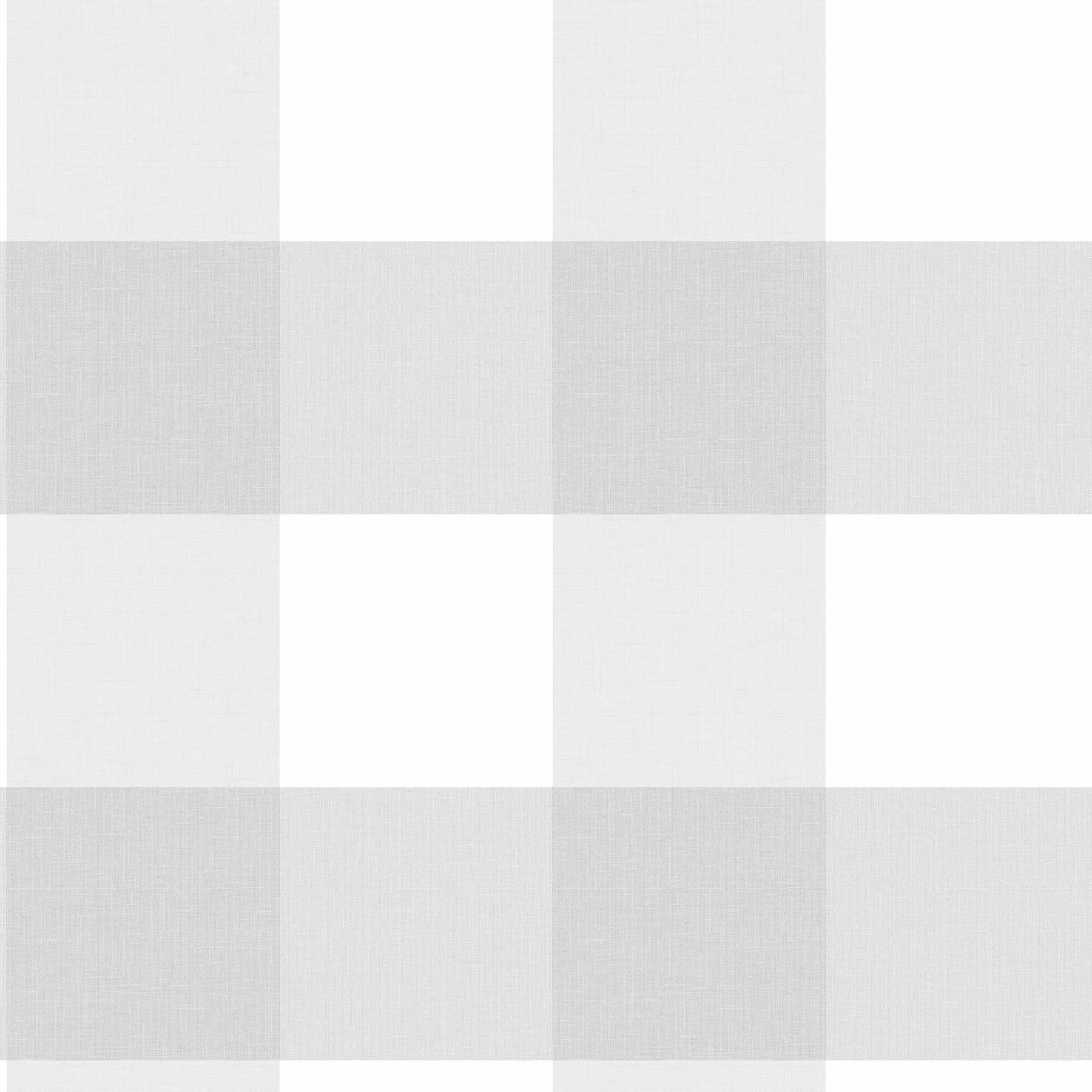 NuWallpaper Farmhouse Plaid Peel & Stick Wallpaper: Removable Vinyl, Self-Adhesive, Washable, Classic Gray Pattern, 30.75 Sq Ft Coverage
