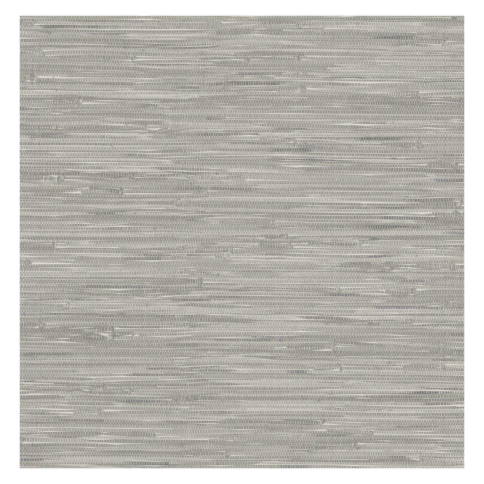 NuWallpaper Tibetan Grasscloth Peel & Stick Wallpaper Gray