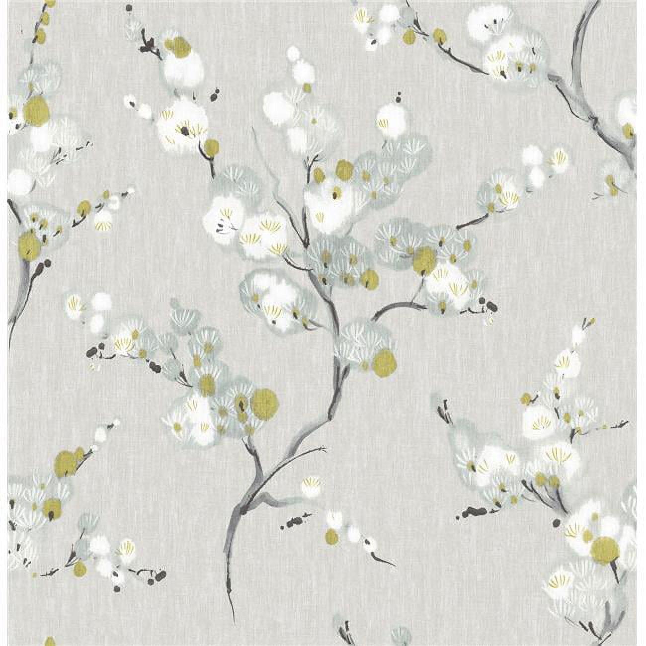 NuWallpaper Grey Mirei Vinyl Peel And Stick Wallpaper, 216-in by 20.5-in, 30.75 sq. ft.