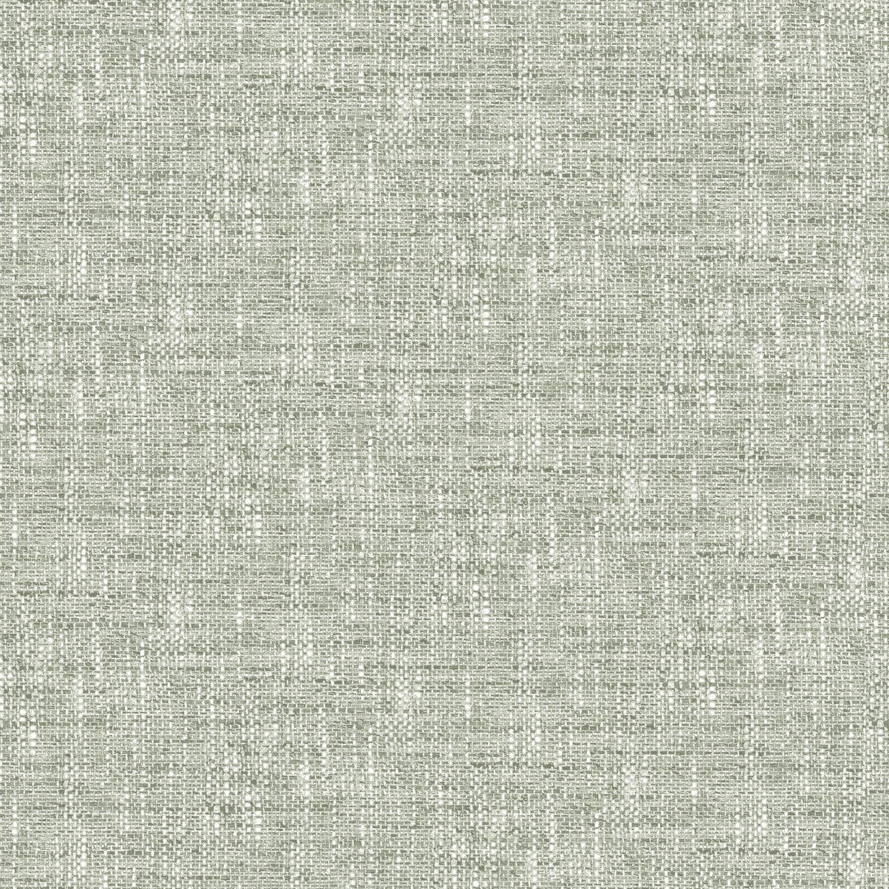 Sage Green Textured Poplin Peel and Stick Wallpaper