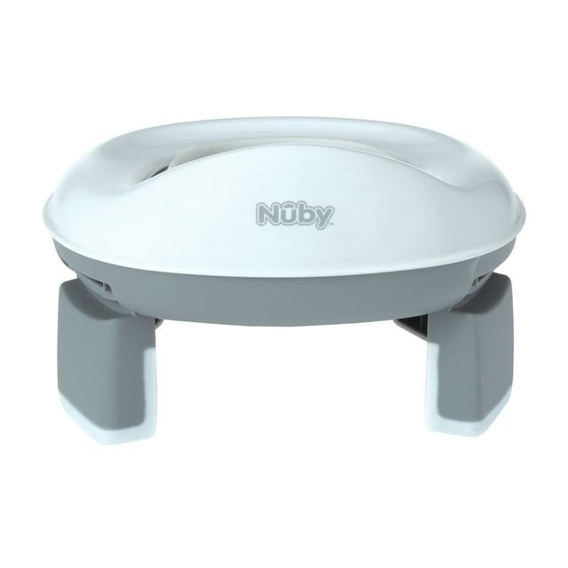 Nuby Portable Potty and Toilet Training Seat with Disposable Bags and Travel Bag, Gray/White
