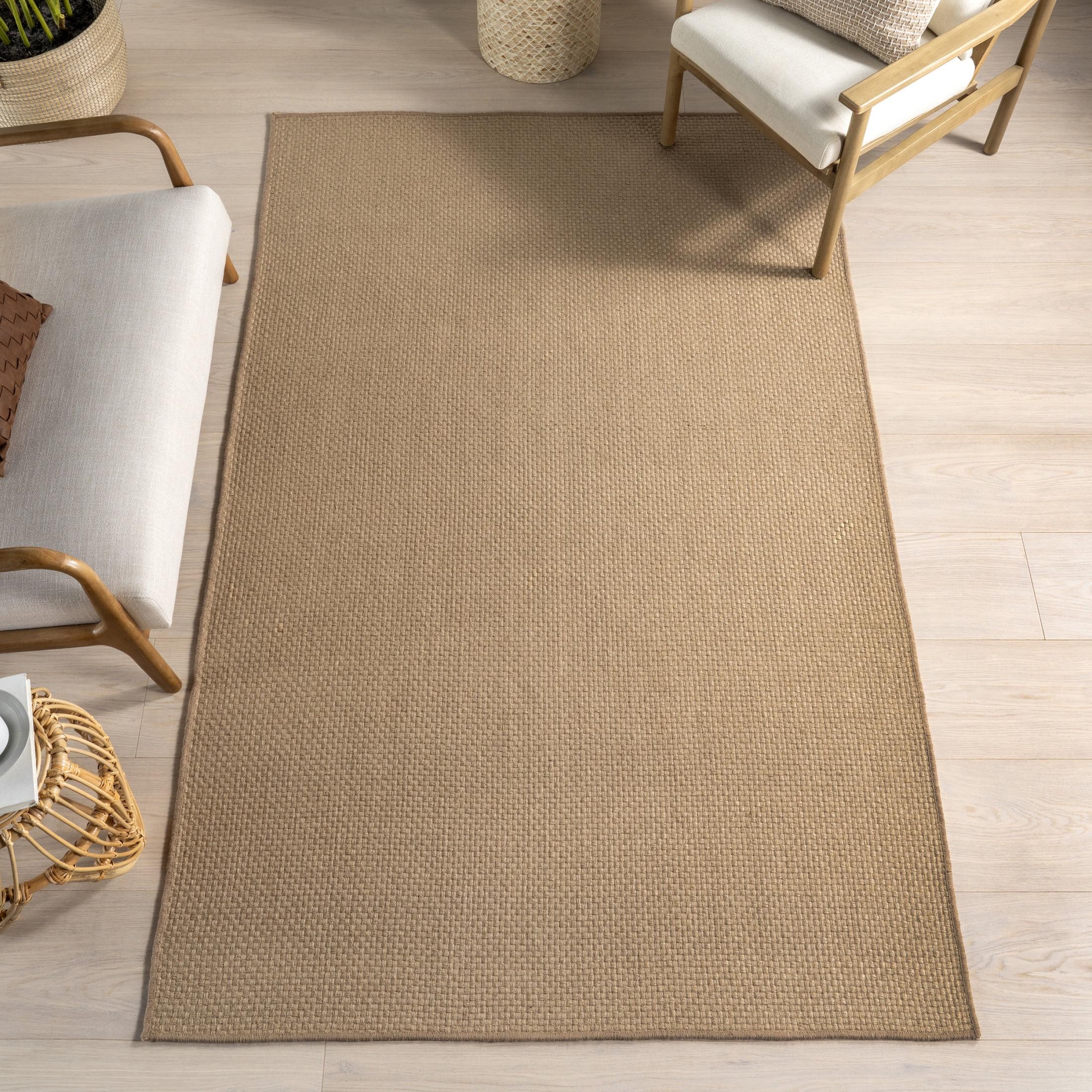 Nuloom Ainara Solid Handmade Jute Area Rug, 4' x 6', Natural