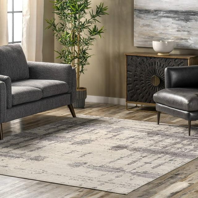 Nuloom Ariana Pet Friendly Machine Washable Abstract Area Rug, 5' x 8', Grey