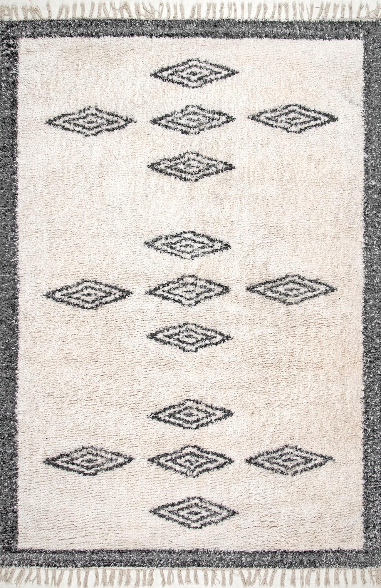 Elegant Ivory Viscose and Cotton 5' x 8' Reversible Flat Woven Area Rug