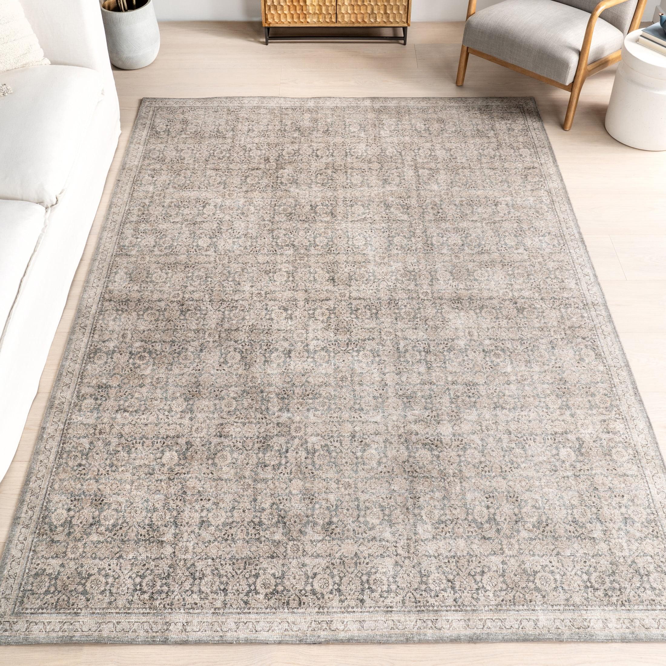 Nuloom Hillstone Collection Cally Traditional Vintage Medallion Area Rug, 5' x 8', Taupe