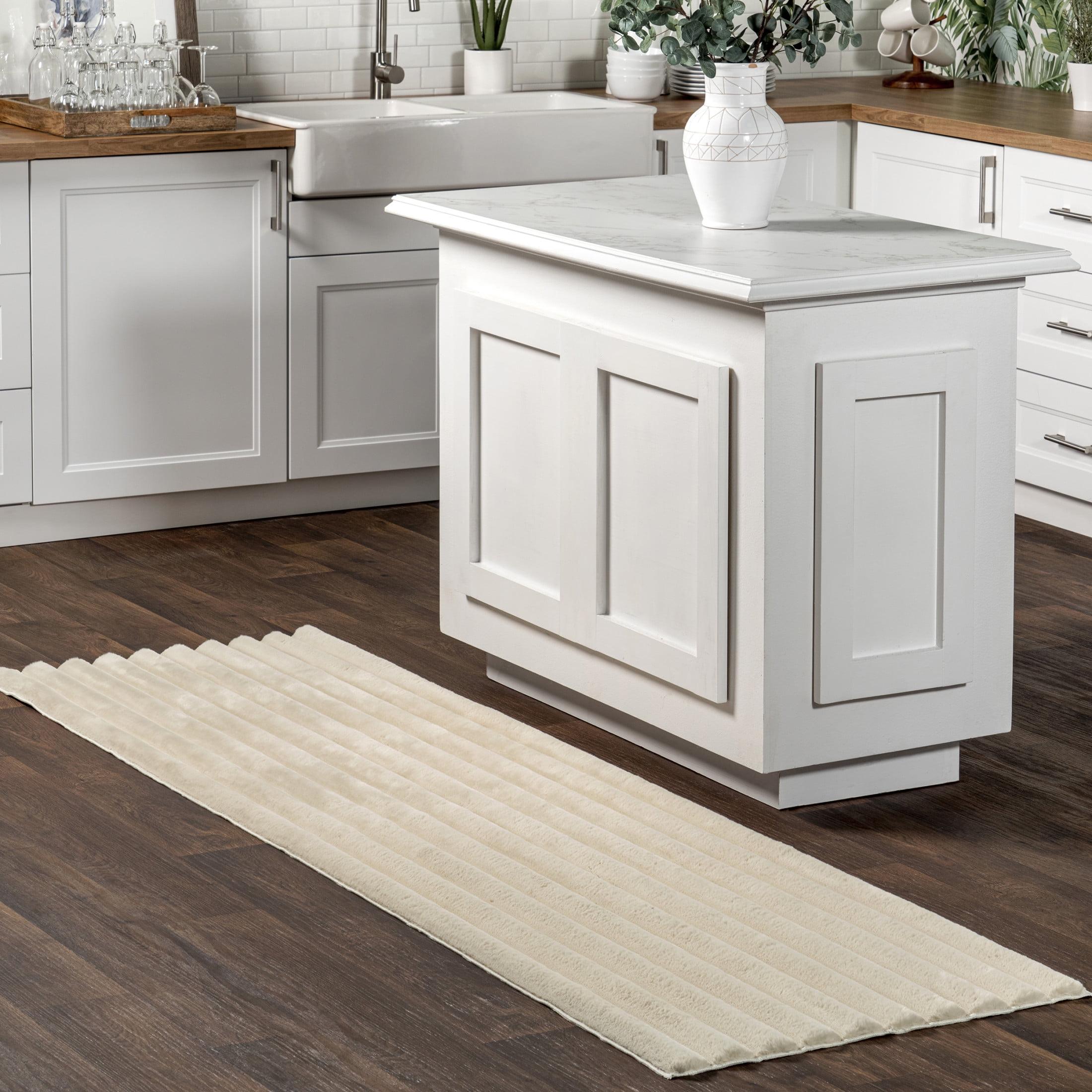 nuLOOM 2' x 6' Cozy Plush SuperiorWash Area Rug, Machine Washable, Non-Slip, Soft Fluffy Shag Carpet for Living Room Bedroom Nursery, Kai Beige