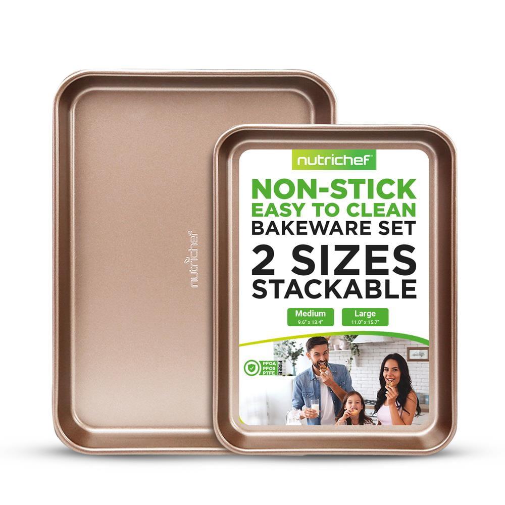 NutriChef NutriChef Non-Stick Steel 2 Piece Baking Sheet Set