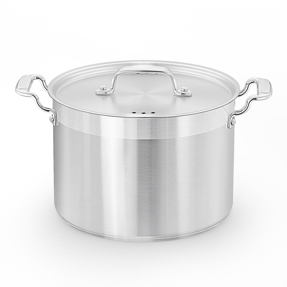 NutriChef 8-Quart Heavy-Duty Stainless Steel Stockpot with Lid