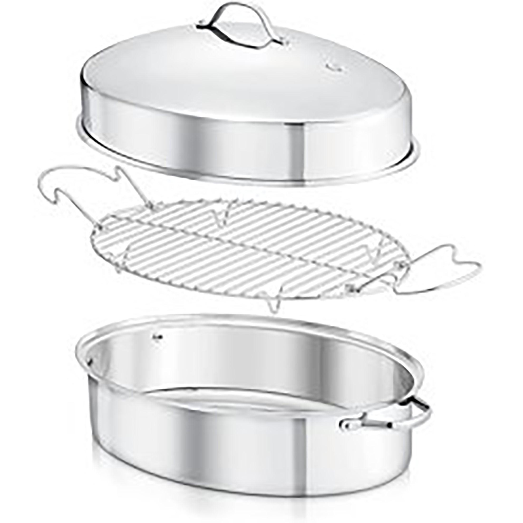 NutriChef Non-Stick Stainless Steel Roasting Pan