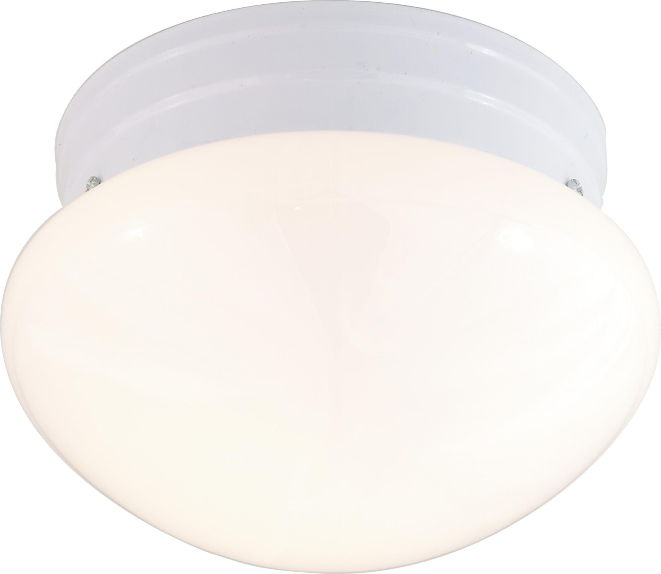 60/6026-Nuvo Lighting-Fawn-1 Light Small Mushroom Flush Mount-15 Inches Wide by 8.75 Inches High-White Finish
